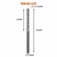 Dreanique рашпильная фреза кукуруза (3.175x22x50x3.175) PCB-D3.1-L22 39775