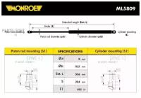 Амортизатор багажника Monroe ml5809 для Nissan X-Trail