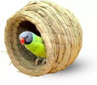 Гнездо для попугаев и птиц/Гнездо натуральное диаметр 12см/Гамак для попугаев/Гамак для птиц