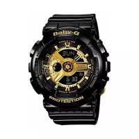 Наручные часы CASIO Baby-G BA-110-1AER, BA-110-1A, черный, золотой
