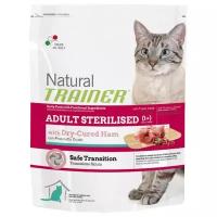 Сухой корм для стерилизованных кошек TRAINER Natural Adult Sterilised с ветчиной, с горошком 300 г