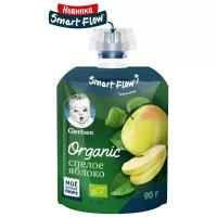 Фруктовое органическое пюре Спелое Яблоко, Gerber Organic, с 4мес, 90г, пауч