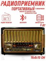 Ретро радиоприемник Bluetooth FM USB MP3 TF SD, MyLatso портативный радио плеер с работой от аккумулятора, батарейки или сети