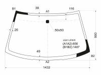 Стекло Лобовое Mitsubishi Lancer 4D Sed 95-00 XYG арт. LG41 LFW/X