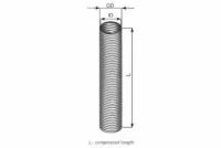 Гофра автономного отопителя ID внутренний d=25,0 mm, внешний D=30 mm L2000 mm (цинк) DINEX 94225