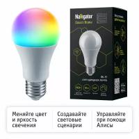 Лампа светодиодная Navigator NLL-A60-10-WiFi, E27, A60