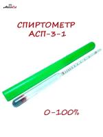 Спиртометр АСП-3 0-100%, в пластиковом футляре