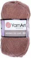 Пряжа YarnArt Merino de Luxe 50 (Ярнарт Мерино де Люкс) 100г, 280м, 50% шерсть 50% акрил, цвет 514 св.коричневый, 1 шт