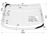 Стекло Заднее С Обогревом Nissan Primera #P11 4D 95-01 XYG арт. P11 RW/H/X