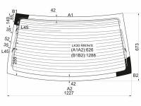 XYG LK30 RW/H/X Стекло заднее с обогревом TOYOTA BELTA/YARIS 4D SED 05-12