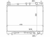 Радиатор Toyota Probox 02-14 / Vitz 99-05 / Bb 00-05 / Echo 99-05 Sat арт. TY000W10