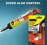 Клей универсальный Super Glue Control, суперклей UHU 3 мл