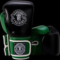Боксерские перчатки Hardcore Training HardLea Black/Green. 10oz
