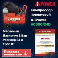 Компрессор поршневой A-iPower AC300/24D 50103