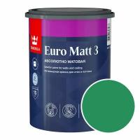 Краска интерьерная Tikkurila Euro Matt 3 RAL 6024 (Транспортный зеленый - Traffic green) 0,9 л