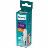 Philips Лампочка светодиодная Philips ESS LEDCandle B35 6Вт 2700K Е27 / E27 свеча матовая теплый белый свет