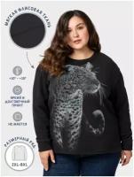 Свитшот флисовый MF Леопард PLUS Size 2XL