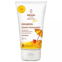 Weleda Солнцезащитный крем для младенцев и детей SPF 30 Weleda Baby & Kids Sun Edelweiss, 150 мл. надежная защита нежной чувствительной кожи от солнечных ожогов