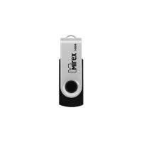 Флешки Mirex Флешка Mirex SWIVEL BLACK, 16 Гб, USB2.0, чт до 25 Мб/с, зап до 15 Мб/с, черная