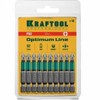 KRAFTOOL Optimum Line Биты, PH2, 50 мм, тип хвостовика E 1/4