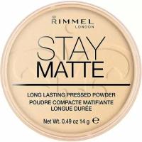 RIMMEL Матирующая пудра для лица Stay Matt, № 001 Transparent, 14 г