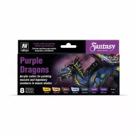 Набор красок Vallejo Game Color Set - Purple Dragons (8 красок по 17 мл)