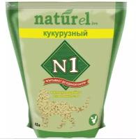 Комкующийся наполнитель N1 Naturel Кукурузный, 4.5л, 1 шт