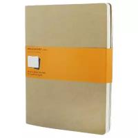 Блокнот Moleskine Cahier Journal XL 190х250, 60 листов 385315QP421, 3 шт., бежевый, цвет бумаги бежевый