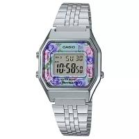 Наручные часы CASIO Vintage LA680WA-2C, мультиколор, серебряный