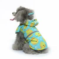 Дождевик светоотражающий для собак, Bentfores (М, голубой, желтый, 34586)