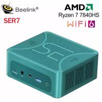 Мини ПК Beelink SER7 AMD Ryzen 7 7840HS (до 5,1 ГГц), RAM 32 ГБ, SSD 1 ТБ, Windows 11 Pro Mini PC, зеленее