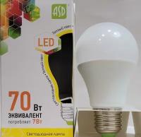 Лампочка светодиодная ASD LED-A60 7 Вт, E27, 3000 К