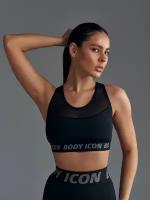 Топ спортивный BODY ICON Total Black TS-2004