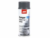 Лак структурный для бамперов APP Bumper Paint 2 in 1 Spray серый 400 мл