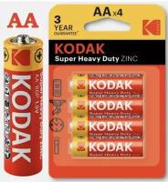 Батарейка Kodak Super Heavy Duty AA, LR06/пальчиковые! в упаковке: 4 шт