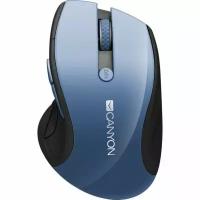 Мышь CANYON CNS-CMSW01BL Blue Gray pearl glossy USB {wireless mouse, optical tracking - blue LED, 2.4Ghz, 6 buttons, DPI 1000/1200/1600}