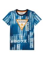 Футболка GUESS, размер 12 лет, мультиколор, синий