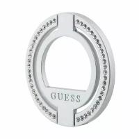 Guess кольцо-держатель MagSafe Metal Ring stand Diamond Rhinestones Silver