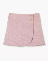 Юбка-шорты Gloria Jeans, размер 2-3г/98 (28), белый, розовый