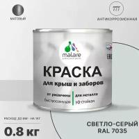 Краска уретан-акриловая Malare для металлических крыш и заборов матовая 0.8 кг