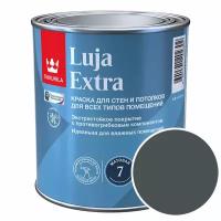 Краска моющаяся Tikkurila Luja Extra матовая RAL 7026 (Гранитовый серый - Granite grey) 0,9 л