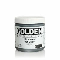 Краска акриловая GOLDEN Iridescent цв.№ 4080 слюдяной оксид железа банка 237 мл