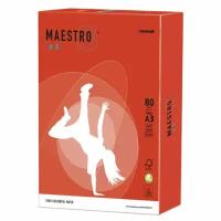 Бумага MAESTRO color большой формат (297х420 мм), А3, 80 г/м2, 500 л, интенсивная, кораллово-красная, CO44