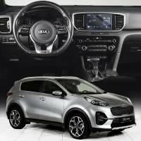 Защитное гибридное стекло Krutoff для экрана мультимедии Kia Sportage IV Рест 2018 - н. в