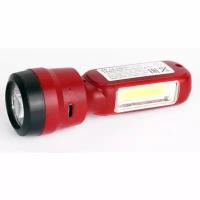 Ultraflash LED53764 (фонарь акк 4В, красн, 2LED, 3 Вт, 2 реж, USB, бокс са)