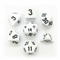 Набор кубиков Stuff-Pro Dice для RPG Единорог 7 шт. белые