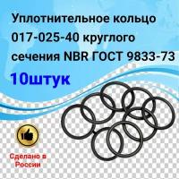 Уплотнительное кольцо резиновое 017-025-40 (10шт) круглого сечения NBR70 ГОСТ 9833-73