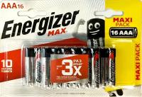 Батарейка Energizer Max AAA/LR03, в упаковке: 16 шт