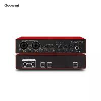 Аудиоинтерфейс для электрогитары Gooermi SUM-U22, внешняя звуковая карта для записи/воспроизведения звука