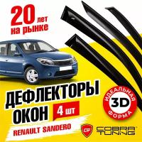 Дефлекторы окон для Renault Sandero 2007-2014